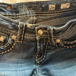 Miss Me Boot Cut Jeans with Embellished Details